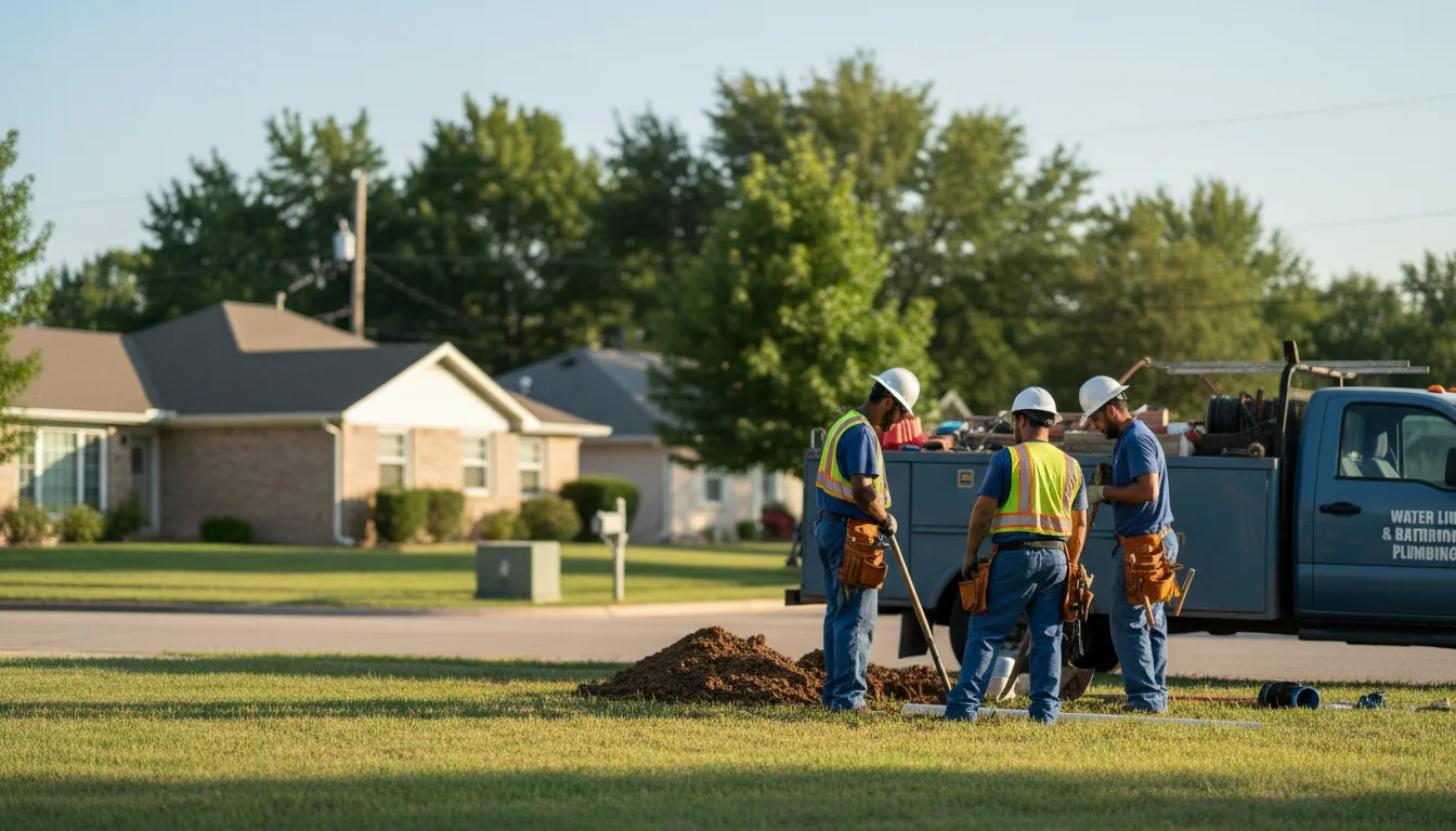 Residential water line and bathroom plumbing service in Ottumwa, IA